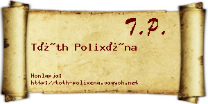 Tóth Polixéna névjegykártya